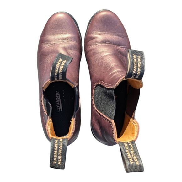 Blundstone Womens Chelsea Boots Shiraz Metallic Bronze Leather Size 7 Minimalist - Picture 2 of 11